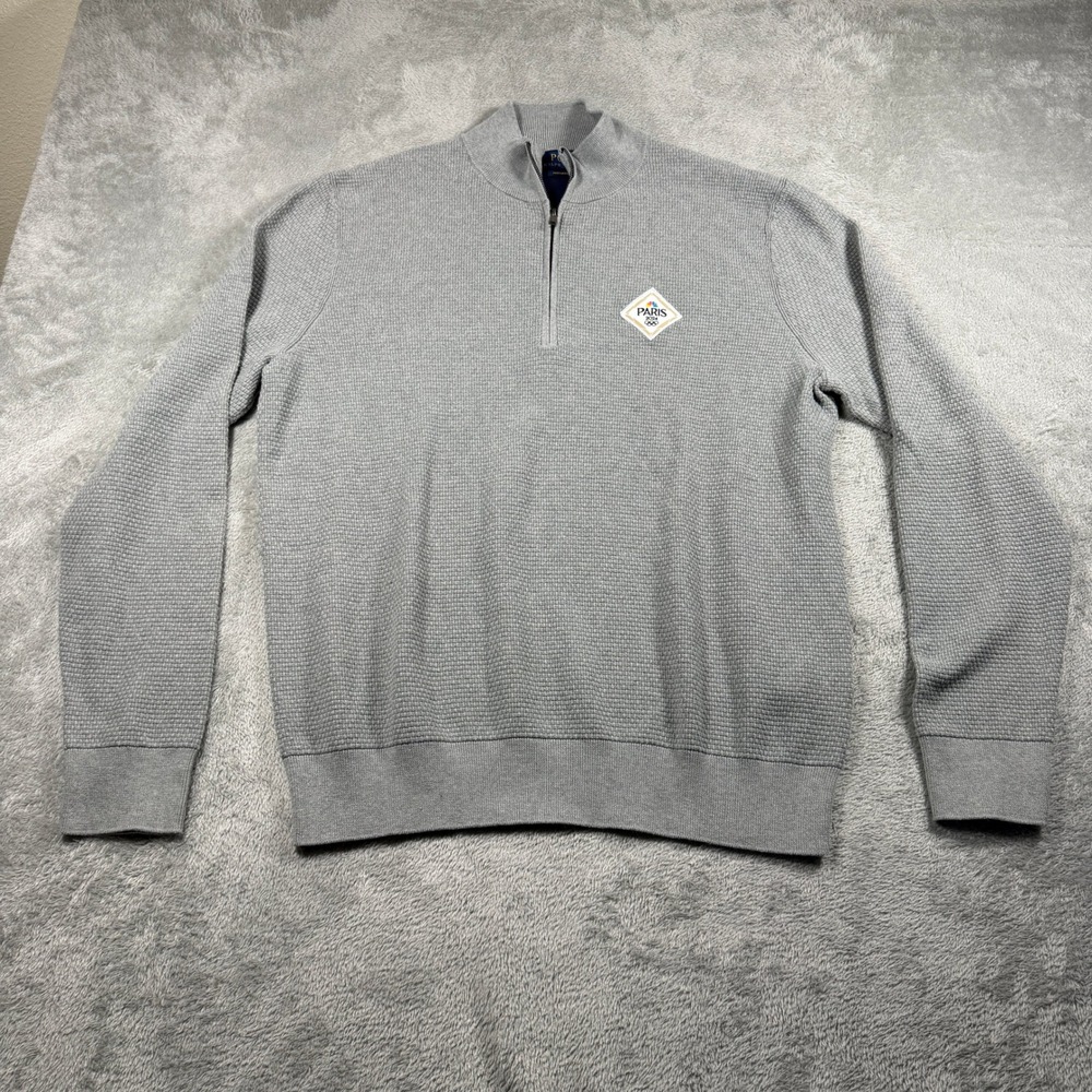 Polo Ralph Lauren Performance Pullover Men XL Gray Paris 2024 Team USA 1/4 Zip